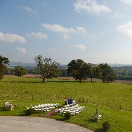 Outdoor Wedding Ceremony at Longueville House